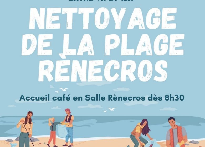 Nettoyage de la plage de Renecros