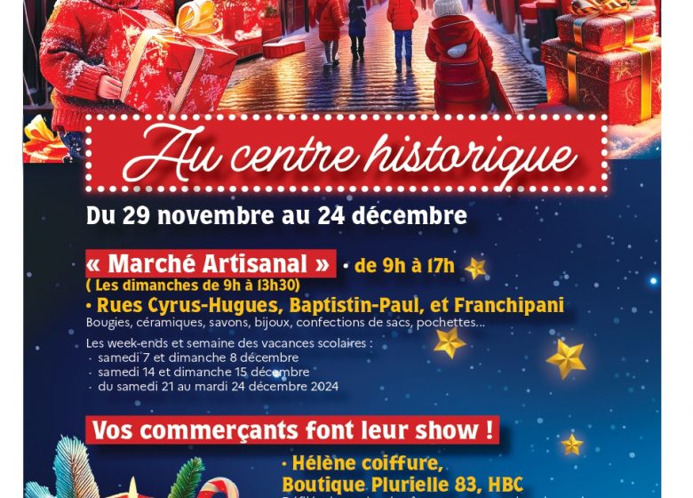 Marché artisanal de noël « Vos commerçants font leur show! »